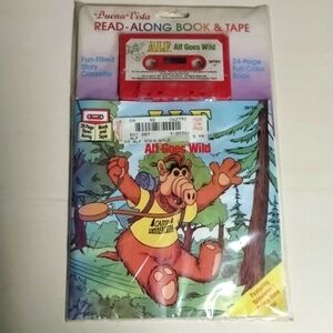 Vintage ALF Read Along Cassette and Book in the Wild Nature 80s toy